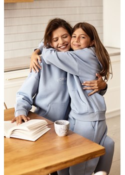 Bluza dziewczęca z kapturem - niebieska  Powerful #Family ze sklepu 5.10.15 w kategorii Bluzy dziewczęce - zdjęcie 169705882