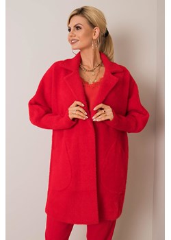 Czerwony płaszcz alpaka Nora ze sklepu 5.10.15 w kategorii Płaszcze damskie - zdjęcie 169705971
