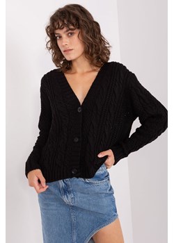 Czarny rozpinany sweter z wełną ze sklepu 5.10.15 w kategorii Swetry damskie - zdjęcie 169706123