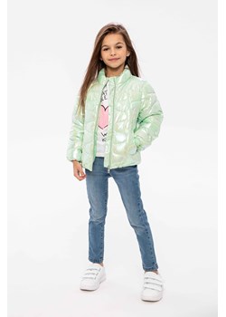 Zielona kurtka przejściowa pikowana ze stójką dziewczęca ze sklepu 5.10.15 w kategorii Kurtki dziewczęce - zdjęcie 169706141