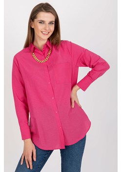 Fuksjowa koszula klasyczna z łańcuszkiem i kieszenią ze sklepu 5.10.15 w kategorii Koszule damskie - zdjęcie 169706373