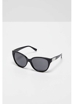 Okulary przeciwsłoneczne z zaokrąglonymi szkłami - czarne ze sklepu 5.10.15 w kategorii Okulary przeciwsłoneczne damskie - zdjęcie 169706392