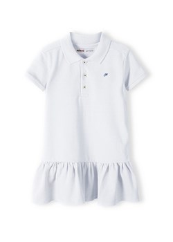 Biała sukienka polo z krókim rękawem dla niemowlaka ze sklepu 5.10.15 w kategorii Sukienki niemowlęce - zdjęcie 169706420