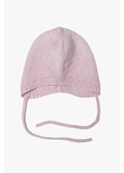 Różowa wiązana pod szyją czapka niemowlęca - 5.10.15. ze sklepu 5.10.15 w kategorii Czapki dziecięce - zdjęcie 169706453