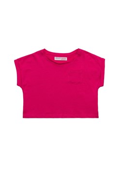 Różowy top bawełniany dla dziewczynki ze sklepu 5.10.15 w kategorii Bluzki dziewczęce - zdjęcie 169706873