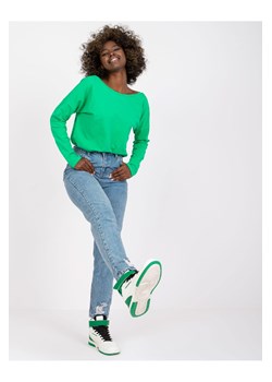 Bluzka dzianinowa z długim rękawem - zielona ze sklepu 5.10.15 w kategorii Bluzki damskie - zdjęcie 169706874