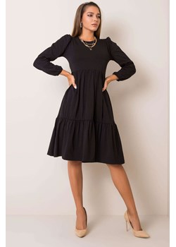 Czarna sukienka Yonne RUE PARIS ze sklepu 5.10.15 w kategorii Sukienki - zdjęcie 169707070