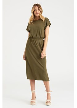 Zielona sukienka damska ze ściągaczem w talii ze sklepu 5.10.15 w kategorii Sukienki - zdjęcie 169707534