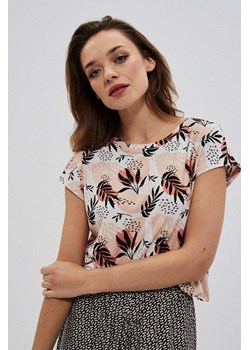 T-shirt damski z motywem roślinnym ze sklepu 5.10.15 w kategorii Bluzki damskie - zdjęcie 169707802