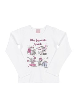 Bawełniana bluzka dla dziewczynki z długim rękawem ze sklepu 5.10.15 w kategorii Bluzki dziewczęce - zdjęcie 169707862