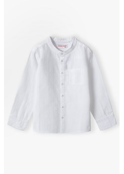 Biała koszula chłopięca bawełniana na stójce ze sklepu 5.10.15 w kategorii Koszule chłopięce - zdjęcie 169708312