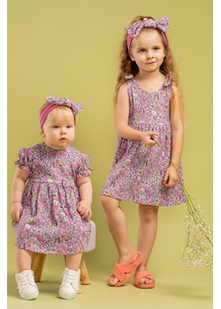 Sukienka bawełniana na ramiączkach w kwiatki Lea ze sklepu 5.10.15 w kategorii Sukienki niemowlęce - zdjęcie 169708314