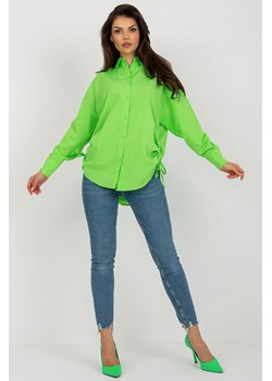 Jasnozielona damska koszula oversize z kołnierzem ze sklepu 5.10.15 w kategorii Koszule damskie - zdjęcie 169708613
