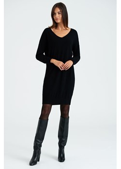 Czarna sukienka damska z dzianiny swetrowej ze sklepu 5.10.15 w kategorii Sukienki - zdjęcie 169708633