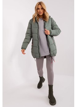 Khaki kurtka zimowa z kapturem SUBLEVEL ze sklepu 5.10.15 w kategorii Kurtki damskie - zdjęcie 169708703