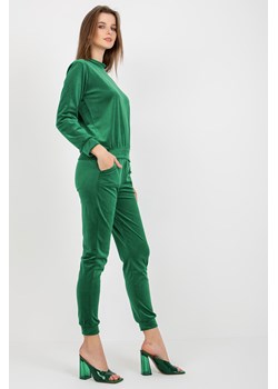 Zielony komplet welurowy ze spodniami Brenda RUE PARIS ze sklepu 5.10.15 w kategorii Dresy damskie - zdjęcie 169708782
