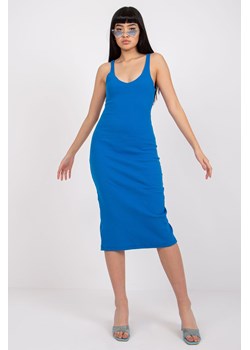 Ciemnoniebieska dopasowana sukienka San Diego RUE PARIS ze sklepu 5.10.15 w kategorii Sukienki - zdjęcie 169708790