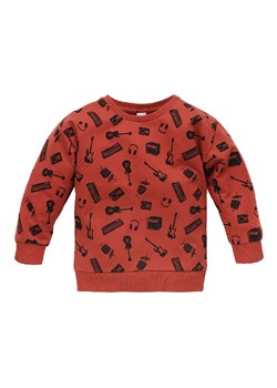 Bluza dla chłopca z bawełny Let's rock czerwona ze sklepu 5.10.15 w kategorii Bluzy chłopięce - zdjęcie 169708831