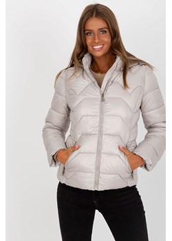 Jasnoszara damska kurtka przejściowa z pikowaniem ze sklepu 5.10.15 w kategorii Kurtki damskie - zdjęcie 169708924
