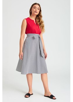 Długa spódnica damska wiązana w pasie w paski ze sklepu 5.10.15 w kategorii Spódnice - zdjęcie 169708942