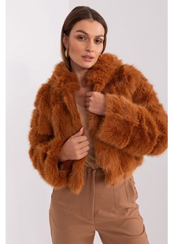 Krótka kurtka ze sztucznego futra jasny brązowy ze sklepu 5.10.15 w kategorii Futra damskie - zdjęcie 169708982