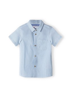 Błękitna koszula bawełniana dla chłopca z krótkim rękawem ze sklepu 5.10.15 w kategorii Koszule chłopięce - zdjęcie 169709191