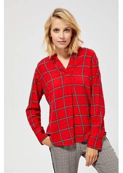 Czerwona koszula w kratkę z ażurową wstawką ze sklepu 5.10.15 w kategorii Koszule damskie - zdjęcie 169709211