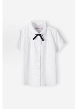 Elegancka biała koszula dla dziewczynki z kołnierzykiem ze sklepu 5.10.15 w kategorii Koszule dziewczęce - zdjęcie 169709261