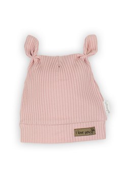Różowa czapka prążkowana niemowlęca ze sklepu 5.10.15 w kategorii Czapki dziecięce - zdjęcie 169709673