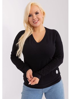 Bluzka plus size z dekoltem w serek czarny ze sklepu 5.10.15 w kategorii Bluzki damskie - zdjęcie 169709674