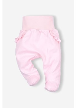 Półśpiochy niemowlęce z bawełny organicznej dla dziewczynki różowe ze sklepu 5.10.15 w kategorii Spodnie i półśpiochy - zdjęcie 169709700