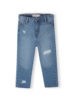Jeansy o luźnym kroju dla niemowlaka z przetarciami ze sklepu 5.10.15 w kategorii Spodnie i półśpiochy - zdjęcie 169709731