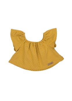 Koszulka dziewczęca typu top w musztardowym kolorze ze sklepu 5.10.15 w kategorii Bluzki dziewczęce - zdjęcie 169709743