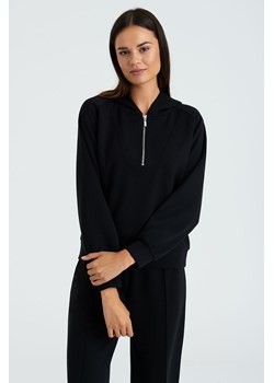 Czarna bluza damska z kapturem ze sklepu 5.10.15 w kategorii Bluzy damskie - zdjęcie 169709850