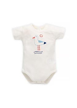 Body dla niemowlaka z krótkim rękawem Sailor ecru ze sklepu 5.10.15 w kategorii Body niemowlęce - zdjęcie 169709980