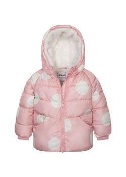 Różowa niemowlęca kurtka ocieplana w duże kropki z kapturem ze sklepu 5.10.15 w kategorii Kombinezony i kurtki - zdjęcie 169710070