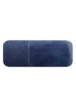 Granatowy ręcznik 50x90 cm z ozdobnym pasem ze sklepu 5.10.15 w kategorii Ręczniki - zdjęcie 169710071