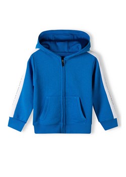 Niebieska bluza dla chłopca rozpinana z kapturem ze sklepu 5.10.15 w kategorii Bluzy chłopięce - zdjęcie 169710474