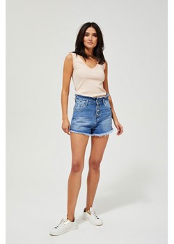 Szorty damskie jeansowe high waist - niebieskie ze sklepu 5.10.15 w kategorii Szorty - zdjęcie 169710492
