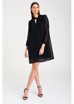 Czarna luźna sukienka damska wiązana pod szyją ze sklepu 5.10.15 w kategorii Sukienki - zdjęcie 169710680