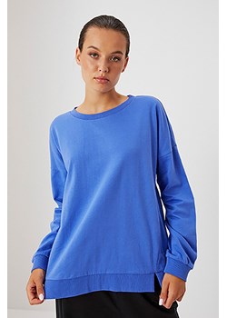 Bawełniana bluza da kobiet bez kaptura - niebieska ze sklepu 5.10.15 w kategorii Bluzy damskie - zdjęcie 169710760