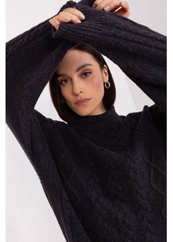 Damski sweter z warkoczami czarny ze sklepu 5.10.15 w kategorii Swetry damskie - zdjęcie 169710772