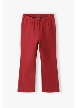 Dzianinowe spodnie flare - bordowe ze sklepu 5.10.15 w kategorii Spodnie dziewczęce - zdjęcie 169711004