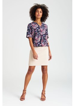 T-shirt damski z wiskozy we wzorki ze sklepu 5.10.15 w kategorii Bluzki damskie - zdjęcie 169711071