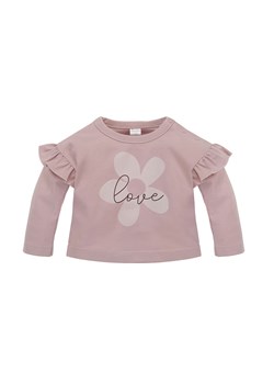 Bluzka niemowlęca długi rękaw z falbanką różowa ze sklepu 5.10.15 w kategorii Kaftaniki i bluzki - zdjęcie 169711251