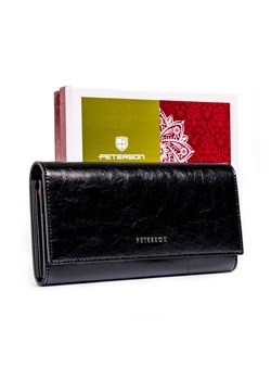 Elegancki portfel damski czarny ze skóry naturalnej — Peterson ze sklepu 5.10.15 w kategorii Portfele damskie - zdjęcie 169711354