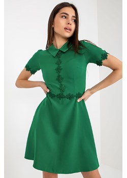 Lakerta Zielona rozkloszowana sukienka koktajlowa z koronką ze sklepu 5.10.15 w kategorii Sukienki - zdjęcie 169712021
