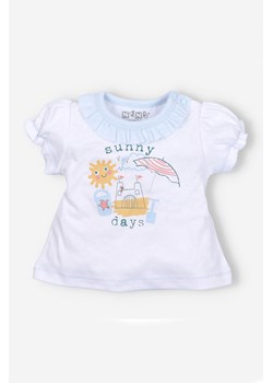 T-shirt niemowlęcy z bawełny organicznej dla dziewczynki ze sklepu 5.10.15 w kategorii Koszulki niemowlęce - zdjęcie 169712073