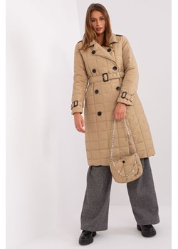 Puchowa kurtka zimowa z kieszeniami camelowy ze sklepu 5.10.15 w kategorii Płaszcze damskie - zdjęcie 169712322