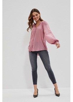 Koszula damska z bufiastymi rękawami - różowa ze sklepu 5.10.15 w kategorii Koszule damskie - zdjęcie 169712660